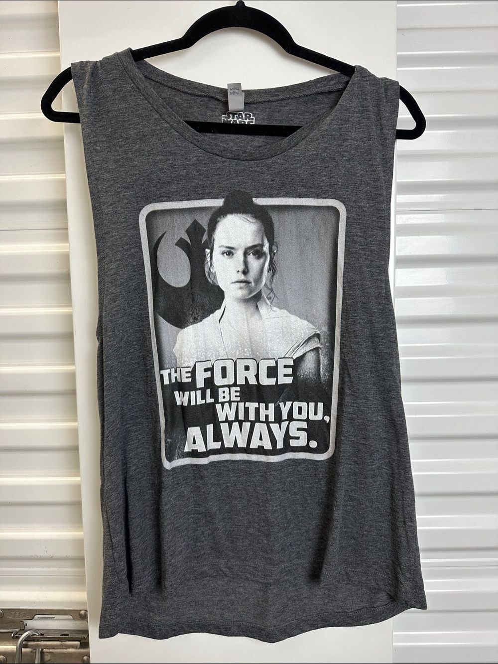 Star Wars Women's Dark Gray Rey Graphic Tank